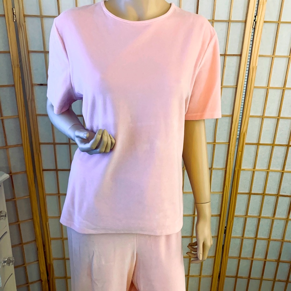 St John Sport pink velour top